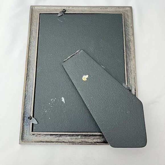 Vintage Gun Metal Picture Frame With Purple & Clear Gem Accents For 4x6 Photos - Picture 5 of 5